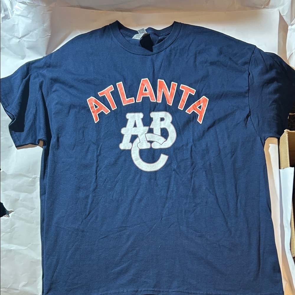 Atlanta Black Crackers Negro League Baseball Graphic T-Shirt in Navy Blue